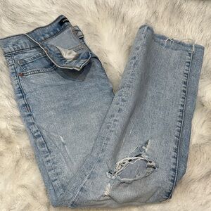 Express Distressed Mom Jeans